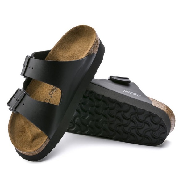 1 LEFT! BIRKENSTOCK PAPILLIO Platform Black Sandal - Picture 7 of 8